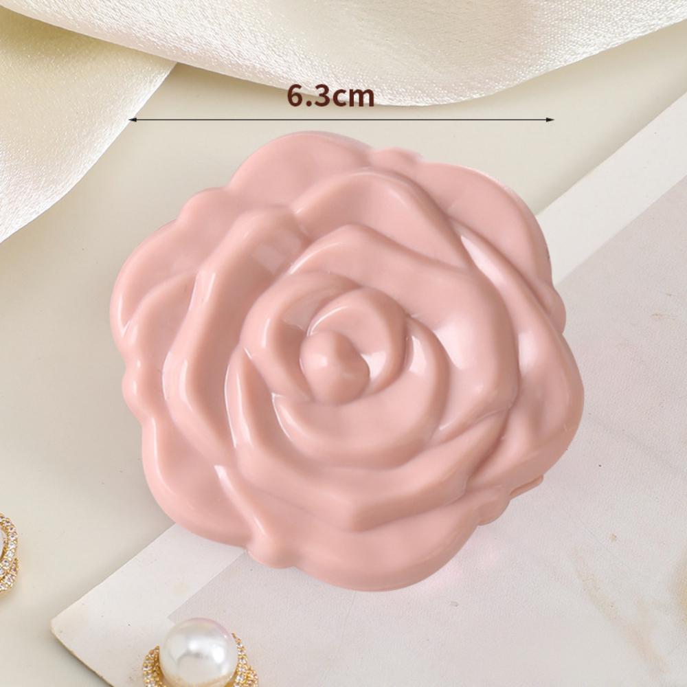 

1PCS Portable Retro Rose Flower Mini Mirror Small Pocket Makeup Mirror Double Sided Hand Mirrors Compact Cosmetic Beauty Tool світло-рожевий колір