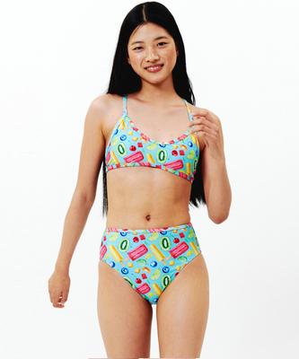 Dillaispul Fruity Popsicles Bikini Top - Aqua Blue