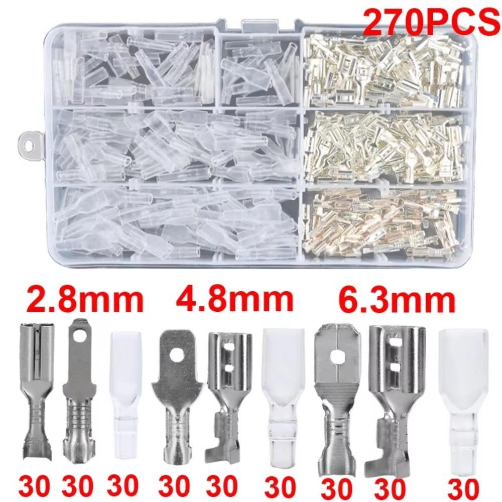 Insulating Crimp Terminal Gold Silver Wire Connector Insulating Sleeves Docking Terminal