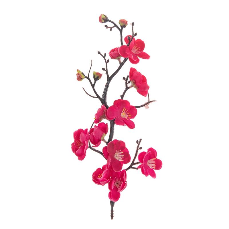 

2/5pcs Silk Artificial Flower Plum Blossom Peach Branch New Year Home Room Vase Table Outdoor Garden Wedding Yard Decor DIY Gift 2pcs розы красного