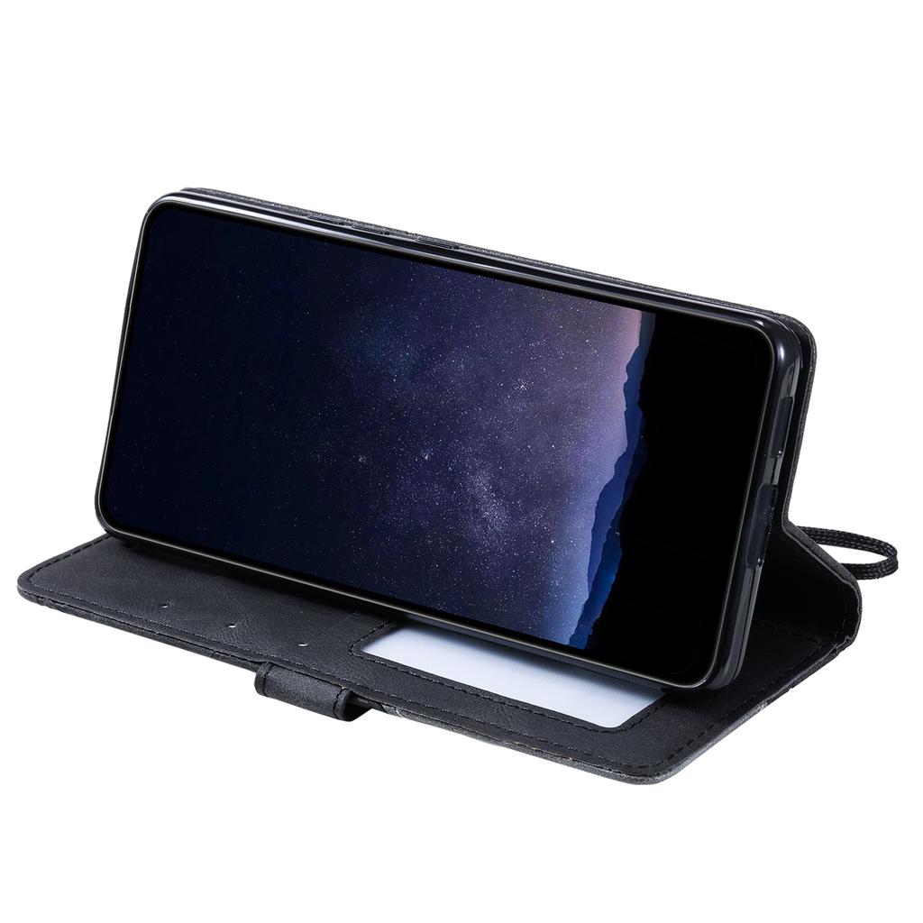 For Honor 200 Lite Case Imprinted Lines PU Leather Splicing Wallet Phone Cover