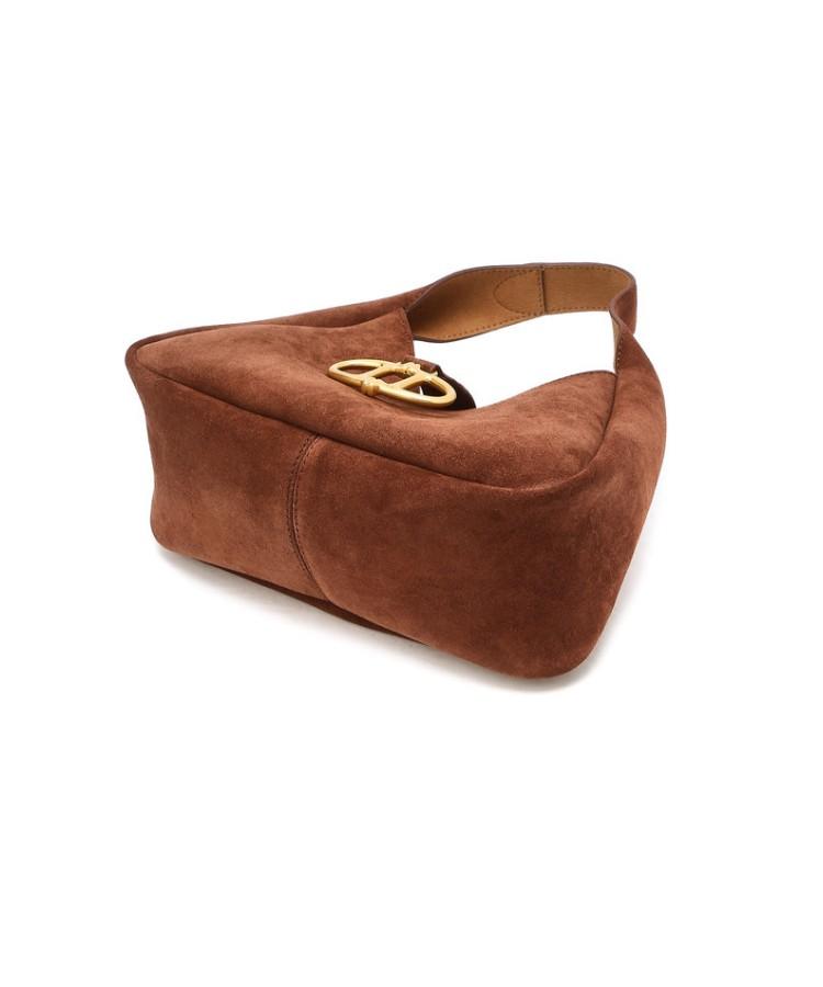 Athe Vanessabruno [Maron] Brown Suede Leather Hobo Bag Mini Aaba5F406W3