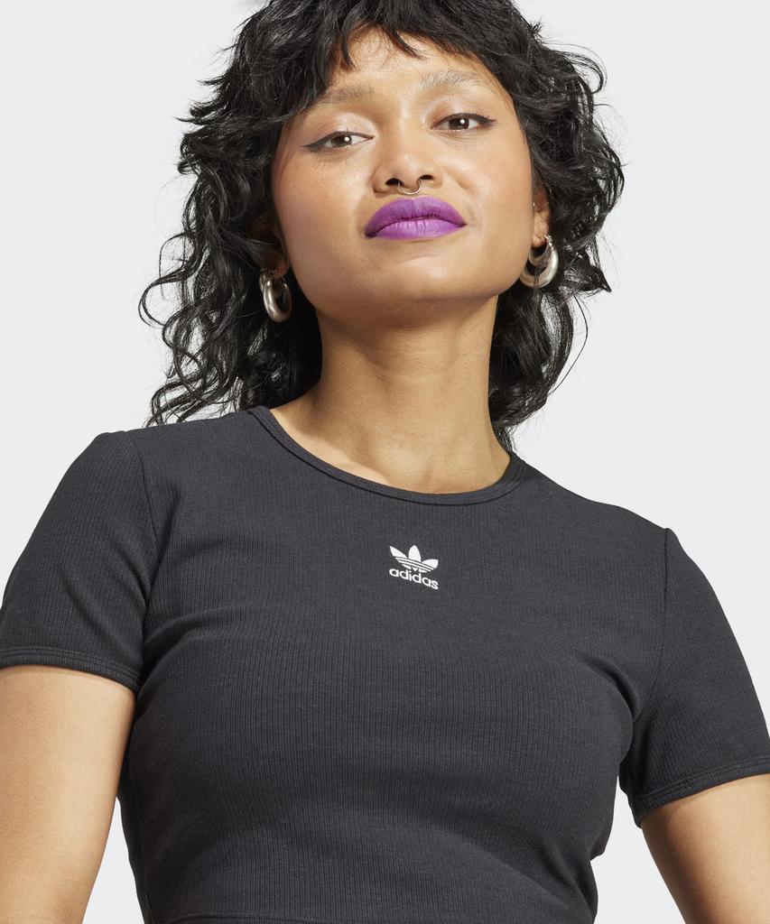 Adidas Rib Crop Tee - Black / Ii8057