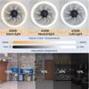 Smart Remote Control Ceiling Fan with LED Lighting Ceiling Fan with Lights Remote Control E27 Converter Base for Living Room