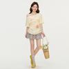 Design Sense Diagonal Off-shoulder Printing Thin Short-sleeved T-shirt Women's Summer New Spice Girl Style Loose Top