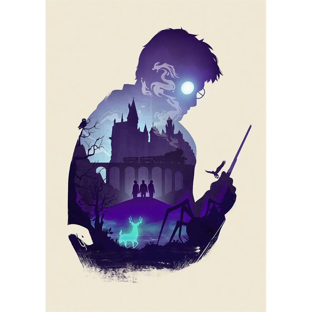 Harry Potter Sale Round Artificial Pattern Printed Hogwarts School Mosaic Diamond Painting Art Stitch 5d New 2026 Big Size