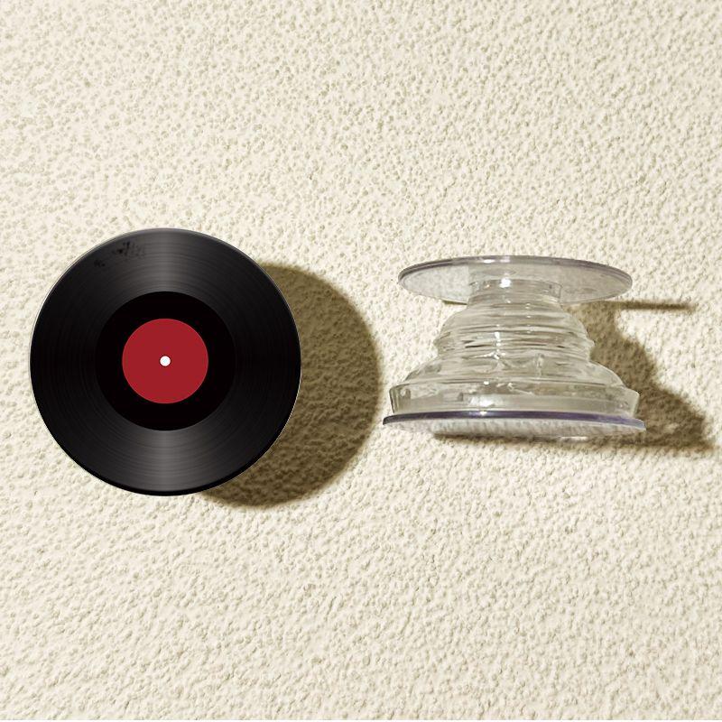 

Цветной виниловый попсокет 3D держатель для пальца для телефона, попсокеты, глиттер Звездное небо, капля клея, универсальный ленивый держатель-подушка безопасности для мобильного телефона и планшета Black and Red Record