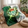 Real Betis Football Print Flannel Blanket, Soft Warm Lightweight Throw Blanket for Sofa Bed Camping