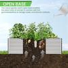 2pcs Tall 8x3x1.5ft Galvanized Raised Garden Bed Outdoor Steel Garden Bed for Vegetables Above Ground Garden Box for Flowers Me
