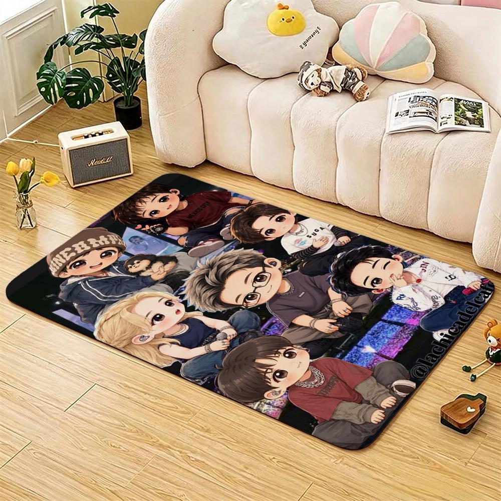 Seventeen Chibi Art Carpet Soft Rug Plush Rug Thick Rug Kitchen Floor Mat Hallway Runner Low Maintenance