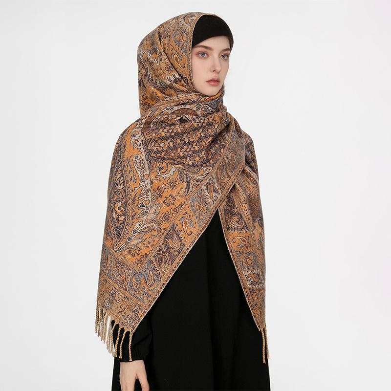 High-End Damen Schal Herbst und Winter Schal Dual-Purpose Kernzwirngarn Verdickter Warmer Schal