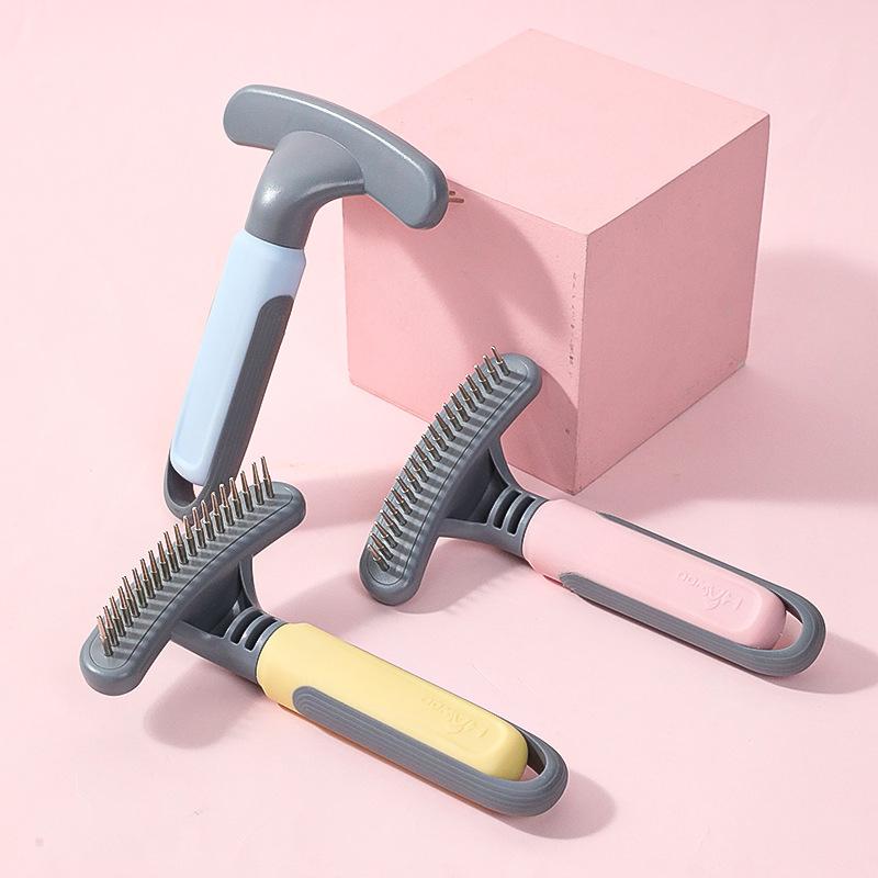 Universal pet comb for cats and dogs, bubble shell single row nail rake hair removal comb Grooming nail rake comb for medium and large dogs