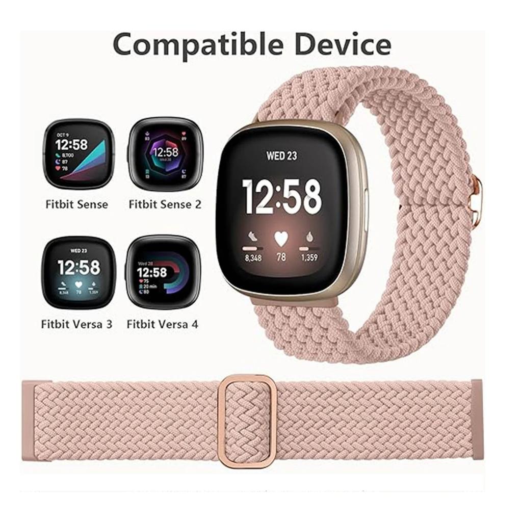Weiches atmungsaktives verstellbares Schnellverschluss-Armband für Fitbit Versa4 3 Sense2 Versa2 Lite Sportband Herren Damen