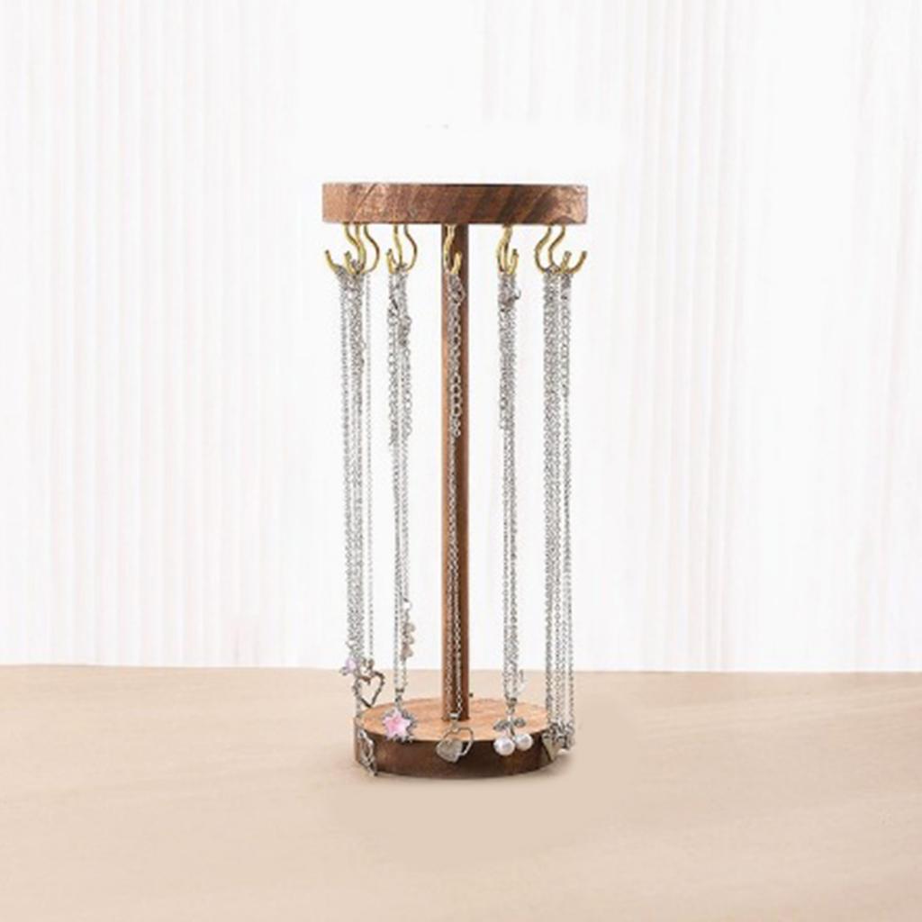 Jewelry Holder Necklace Stand Keychain Stand Wood Texture for Showcasing Necklace Earrings and Bracelet in Stores