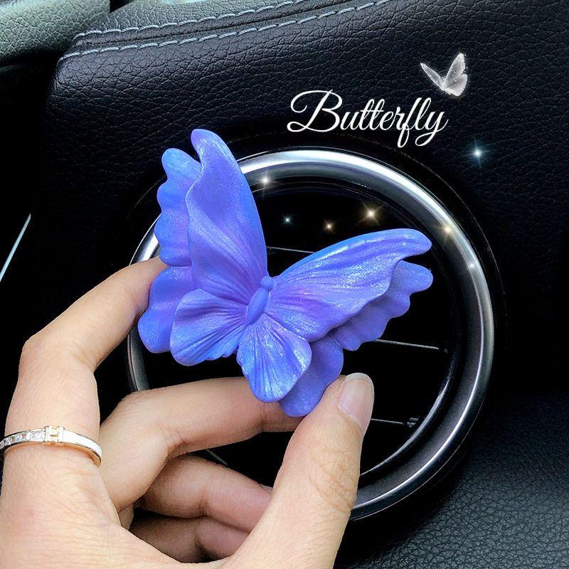 High-End Butterfly Air Vent Decoration Car Fragrance Car Perfume Flower Aroma Diffuser Stone Car Interior Decoration