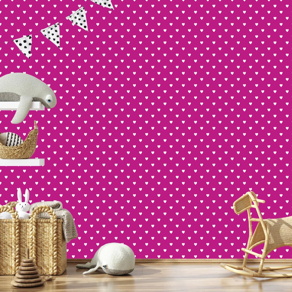 Purple and Powder Pink Hearts Wallpaper 50x1000
