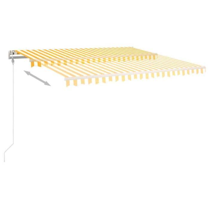 Exclusive House - Automatic Retractable Awning 400x350 Cm Yellow and White
