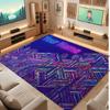 Abstract Geometric Theme Crystal Velvet Floor Rug Personalized Custom Name Text Warm Carpet Home Decoration