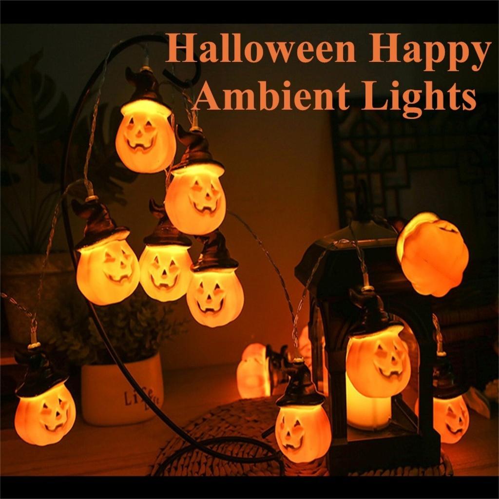 6-meter 40 Halloween Pumpkin String, Witch Hat Pumpkin Decorative String