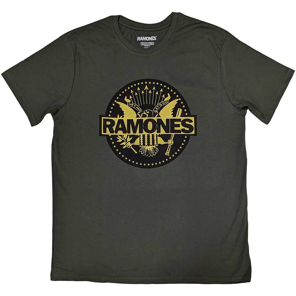 Унисекс футболка Ramones: Золотая Печать (большой) M