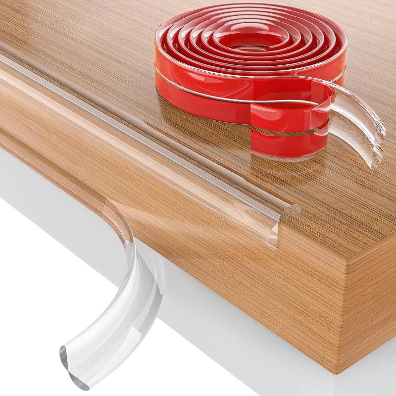 1/2/ Table Edge Guard Furniture Corner Protector Strip Self Adhesive Transparent Kids Collision Proof Soft Bumper Baby Safety