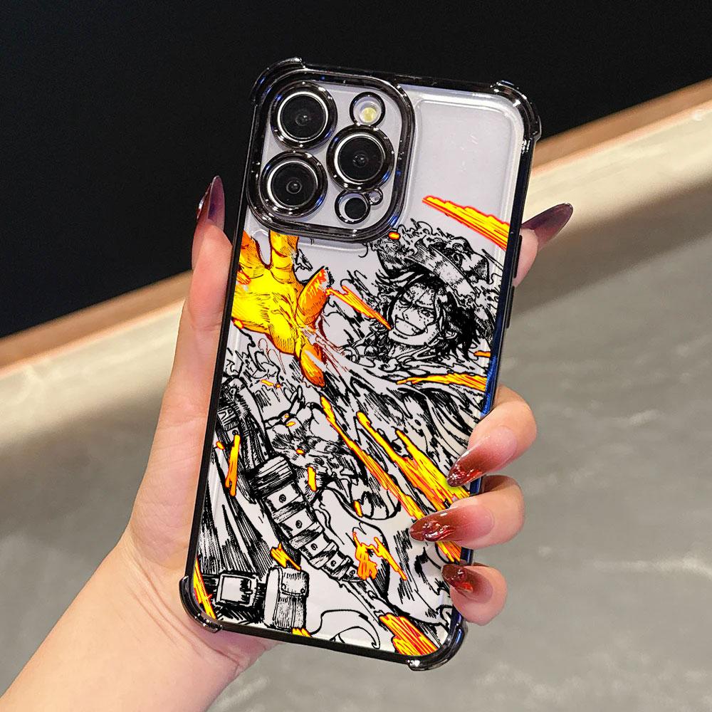 Japan O-One Piece Art Soft Funda For iPhone 17 Pro 16 15 14 13 12 11 Pro Max Case 17 Plus 17E 16E 17Air Protection Phone Cover