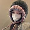Winddichte Ohrenschützer-Mütze Weiche Gestrickte Warme Mütze Bequeme Plüsch-Ohrenschützer-Kappe Wandern