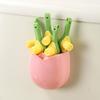 Magnetic Tulip Storage Box Refrigerator Magnets Wall-Mounted Organizer with Clip Bags No-Drilling Kitchen Rack Holder for Spices Utensils Space-Saving