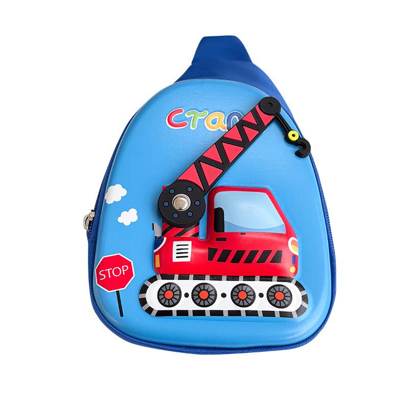Adorable Cartoon Kid's Waist Bag - Toy Vehicle Crossbody EVA Bag, Korean Fashion Chest Bag