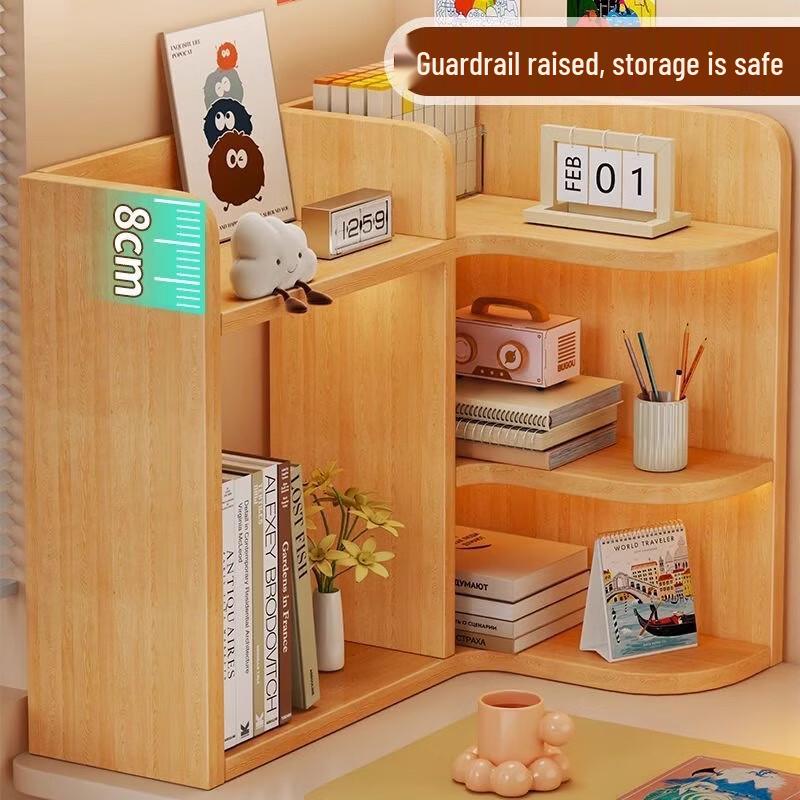 Miflame Eck-Schreibtisch-Bücherregal