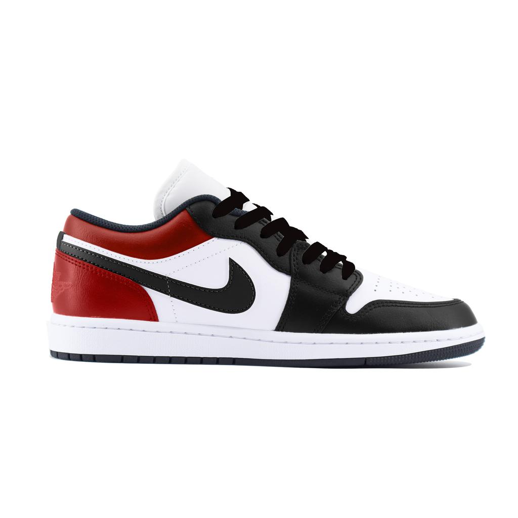 Jordan Air Jordan 1 Low Abrasion Resistant Abrasion Resistant Low top Vintage Basketball Shoes Unisex Black Red 553558-165(Team448-)
