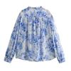 Jnleaog New Fall Women's Clothing European, American and French Style Laminated Decoration Flower Print Blouse 2298069 044