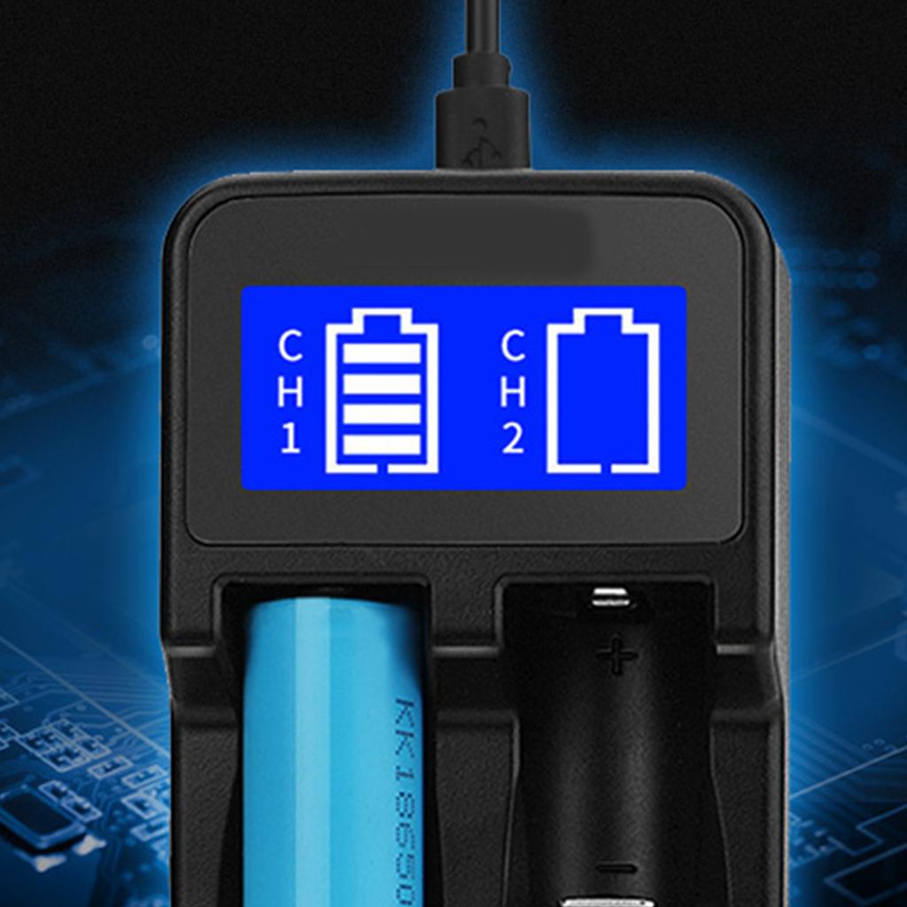 Universal Intelligent USB Battery Charger LCD Display for 18650 18500 18490 18350 17670 17500 16340 RCR123 14500 Battery