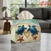 1pc Sea Turtle Tissue Box with Heart Pattern - Reusable Tissue Dispenser Suitable for Kitchen, Bathroom, Farmhouse Decor, Beach-Themed Tabletop Storag
