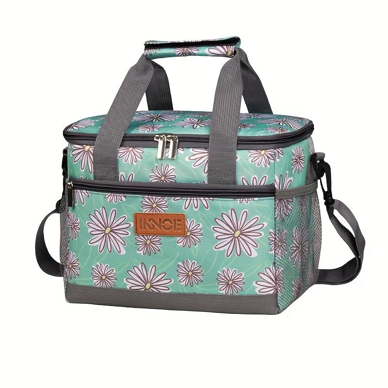 Najnowsza Przenośna Izolowana Torba na Lunch, Gruba Wodoodporna Torba Piknikowa 600D Oxford z Wkładem Lodowym na Lunch - Szczelna, Pasek na Ramię, Wodoodporna
