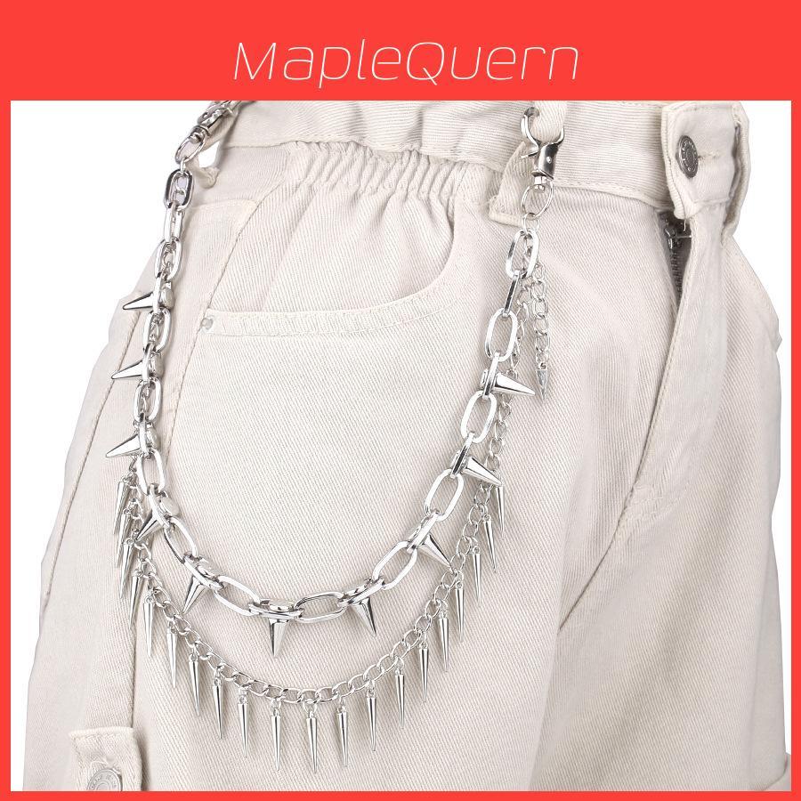 Ceinture Métal Punk à Maillons Double Couche Pour Hommes Et Femmes Parfaite Pour le Hip Hop Et le Style Urbain