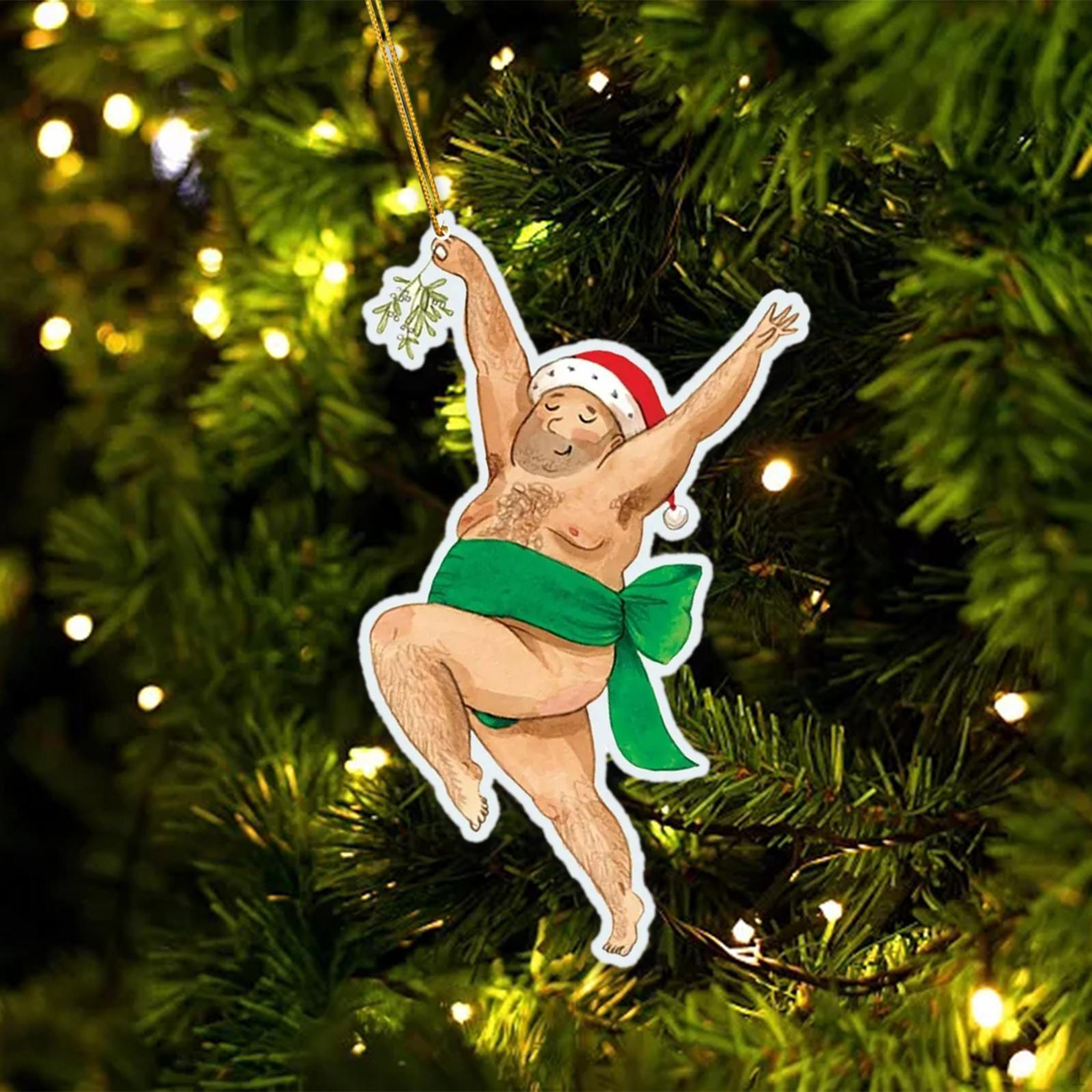 Funny Christmas Tree Decoration Xmas for Outdoor Window Style B