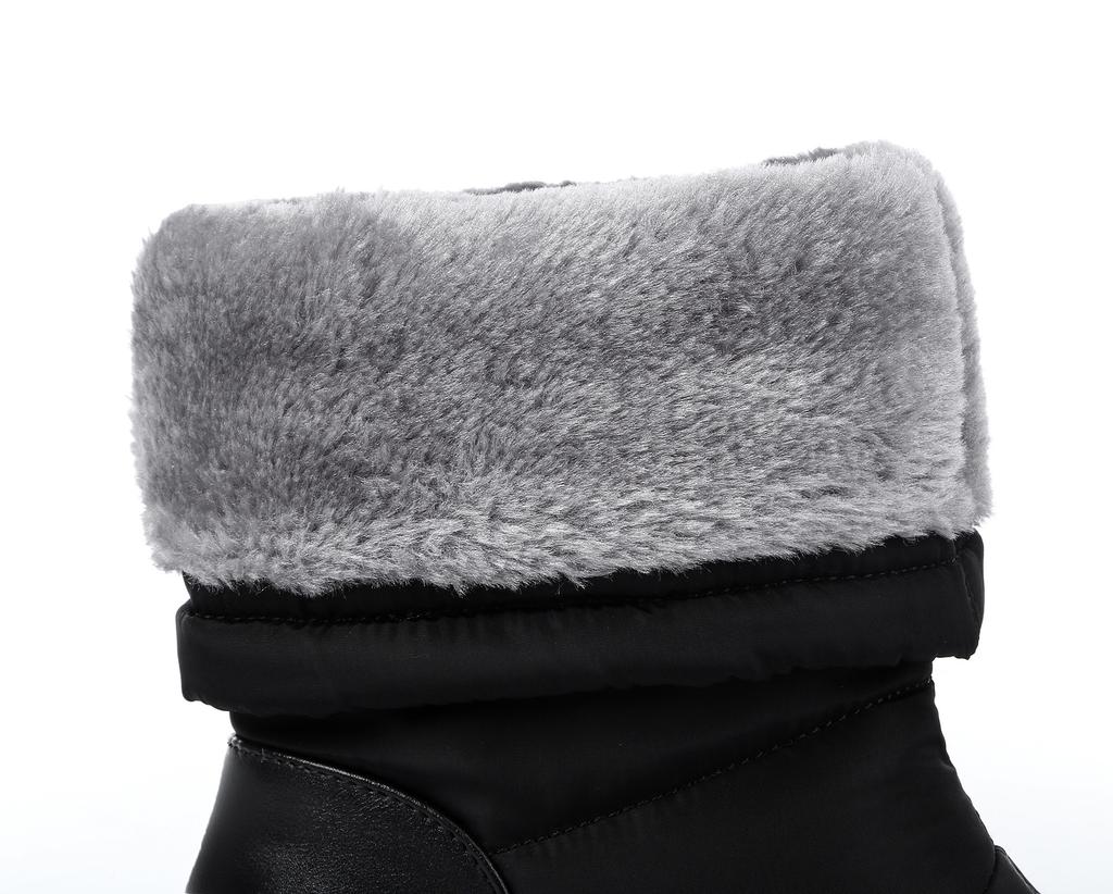 Waterproof Winter Girls Shoes Women Down Snow Boots South Korea Style Platform Wedges Mid Calf Boots Female Plush Warm