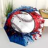 1 Stück Baseball Splash Automatisches Öffnungs-/Schließschirm, Tragbares FaltDesign, 8-Speichen-Eisenrahmen, Outdoor, Ideales Geschenk für Fans & Reisende.X016
