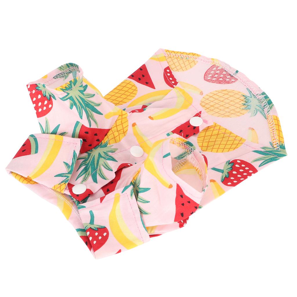 Hund Frucht Print Shirt Atmungsaktiv Kühl Modisch Niedlich Haustierkleidung für Frühling Sommer