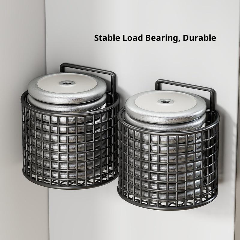 1/2/3 Grid Wall Mounted Kitchen Shelf Organizer Metal Rack Pantry Storage Garlic Ginger Hanging Wire Basket Holder