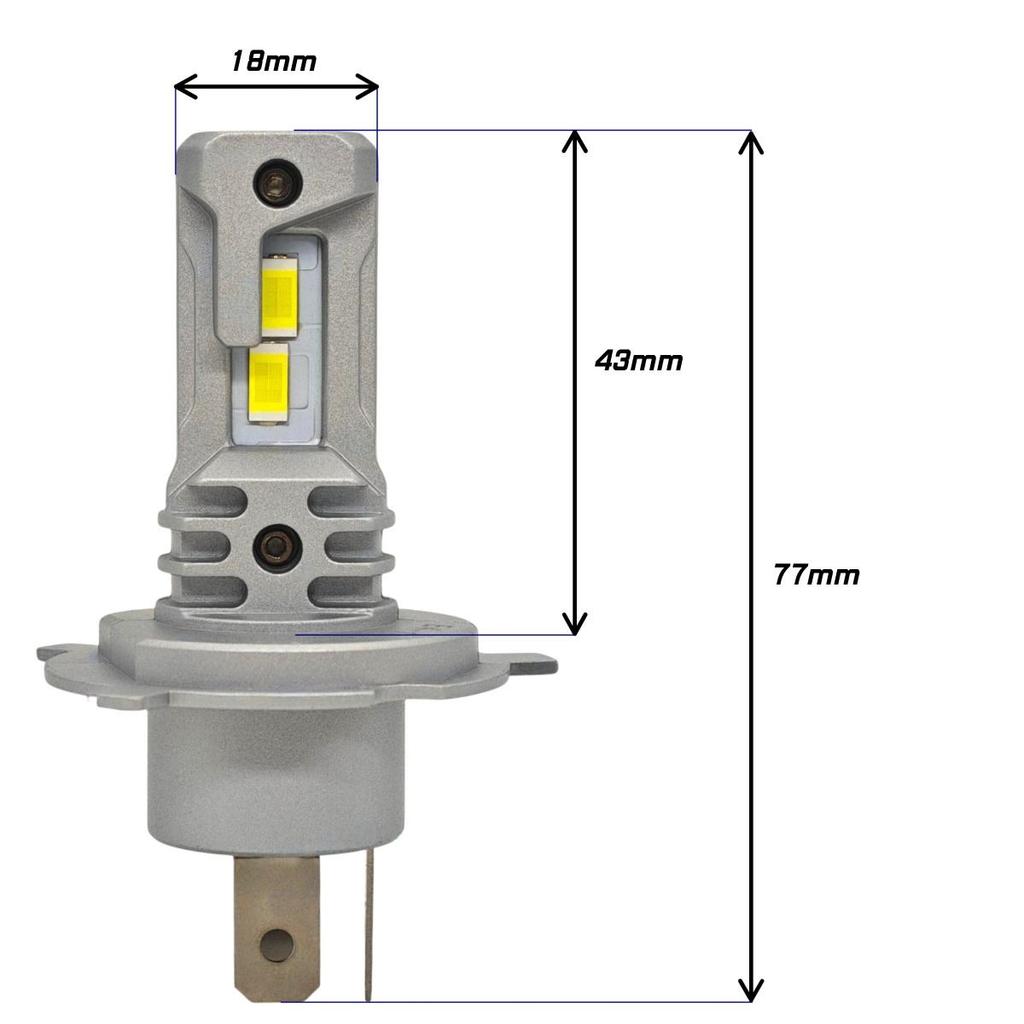 LED-Lampe H4 12V CANBUS 8000lm 2 Stk., Homologation starkes weißes Licht Off-Road
