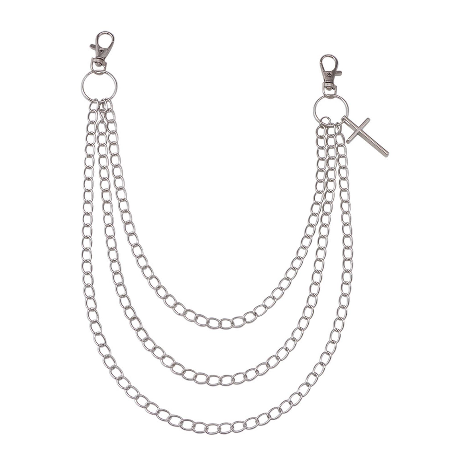 

Модная многослойная цепочка для брюк, подвеска-ремень для универсального стайлинга и улучшения привлекательности наряда, металл, устойчивый к ржавчине C