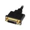 20 cm HDMI auf DVI-D Adapterkabel - STARTECH - Videoadapter - Schwarz - Geschirmt