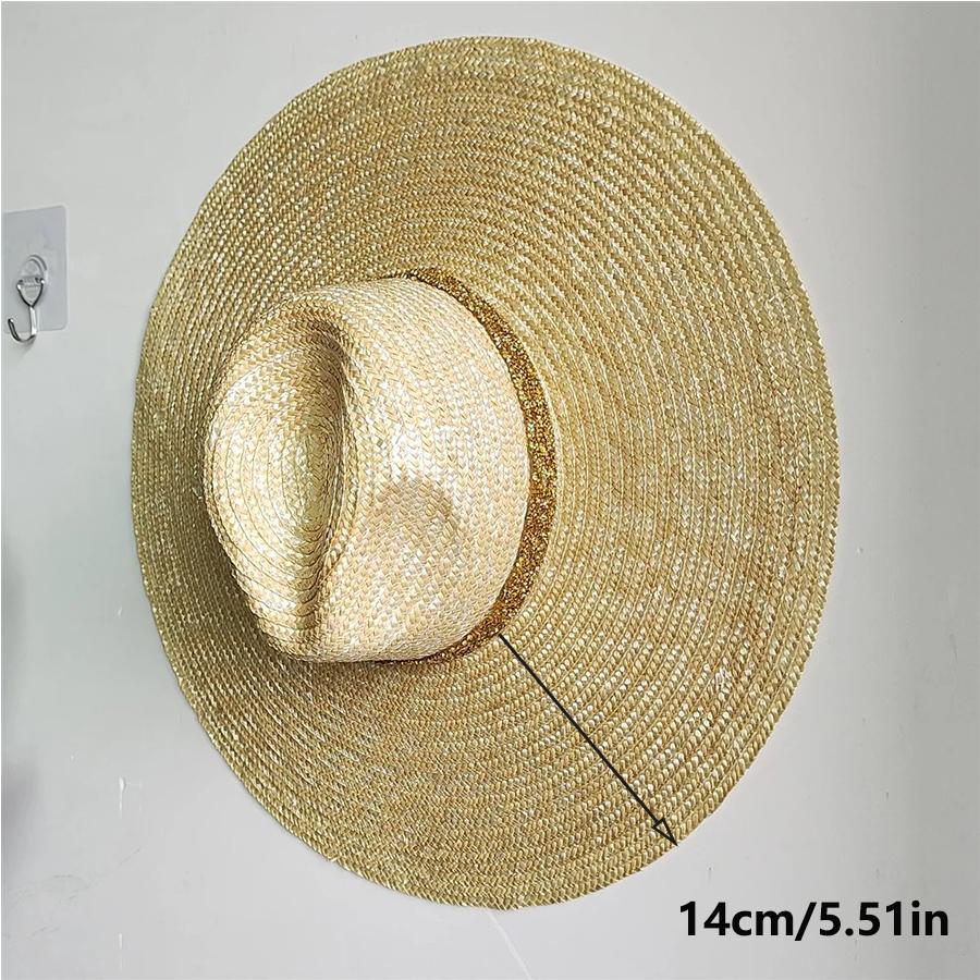 Cappello Estivo in Paglia Naturale Jazz Oversize Cappello Parasole Estivo Cappello da Sole per Uomo e Donna Cappello da Pesca