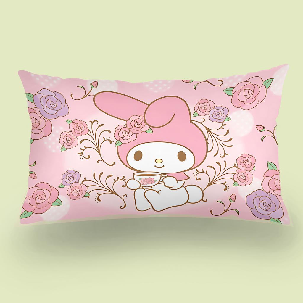 Cartoon My Melody Pillow Covers Cartoon Sofa Decorative Home Double-sided Printing Short Plush Cute Cushion Cover