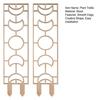 2Pcs Wooden Plant Trellis Creative Shape Easy Installation Indoor Outdoor Climbing Plants Support Trellis Garden Supplies