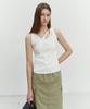 Deonseuteu Layered Sleeveless Top Ivory_Udts4B230Iv
