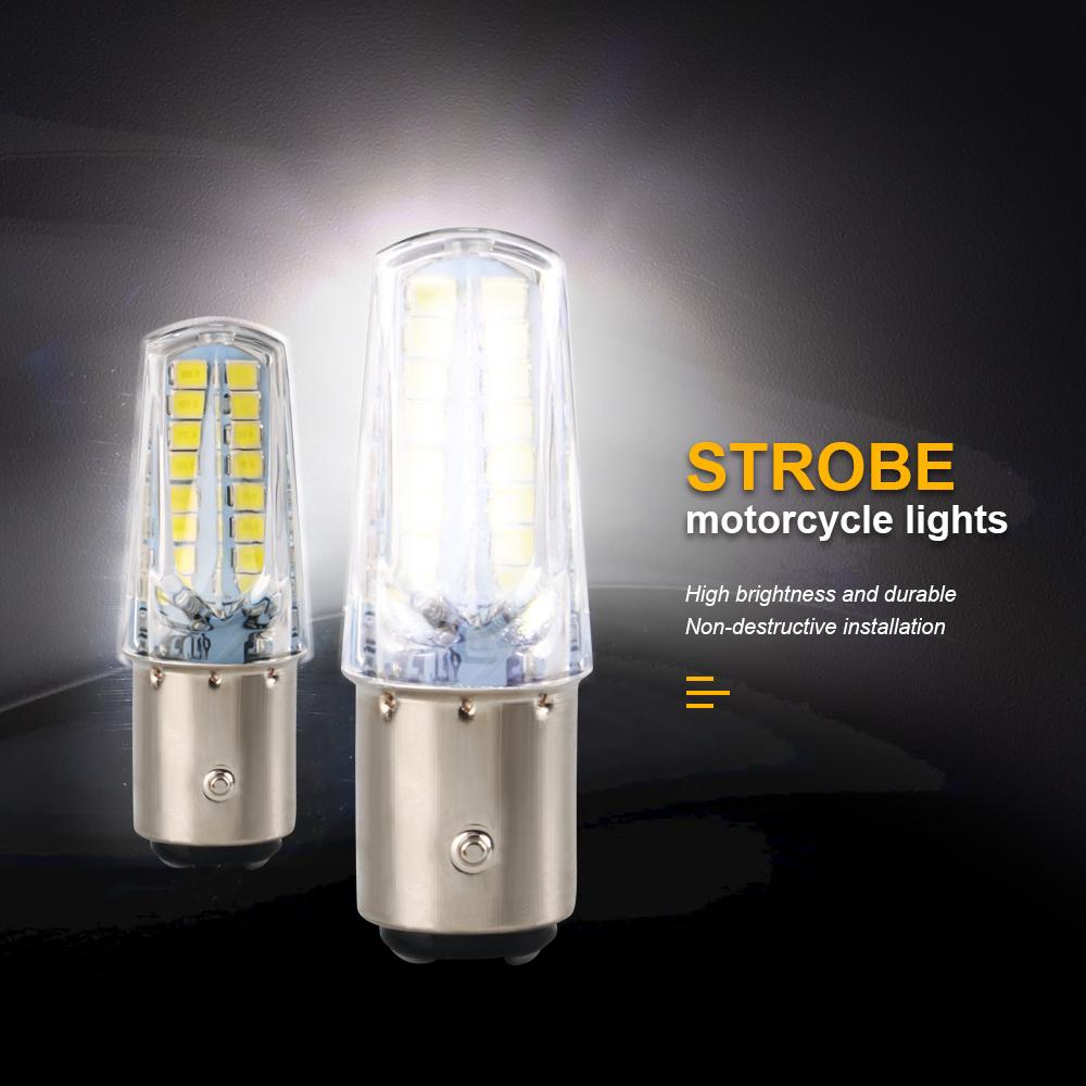 1157 Led Turn Signal Strobe Flashing Bulbs Super Bright Motorcycle Lights 2835 32smd Moto Brake Light White Red Blue Strobe 12V