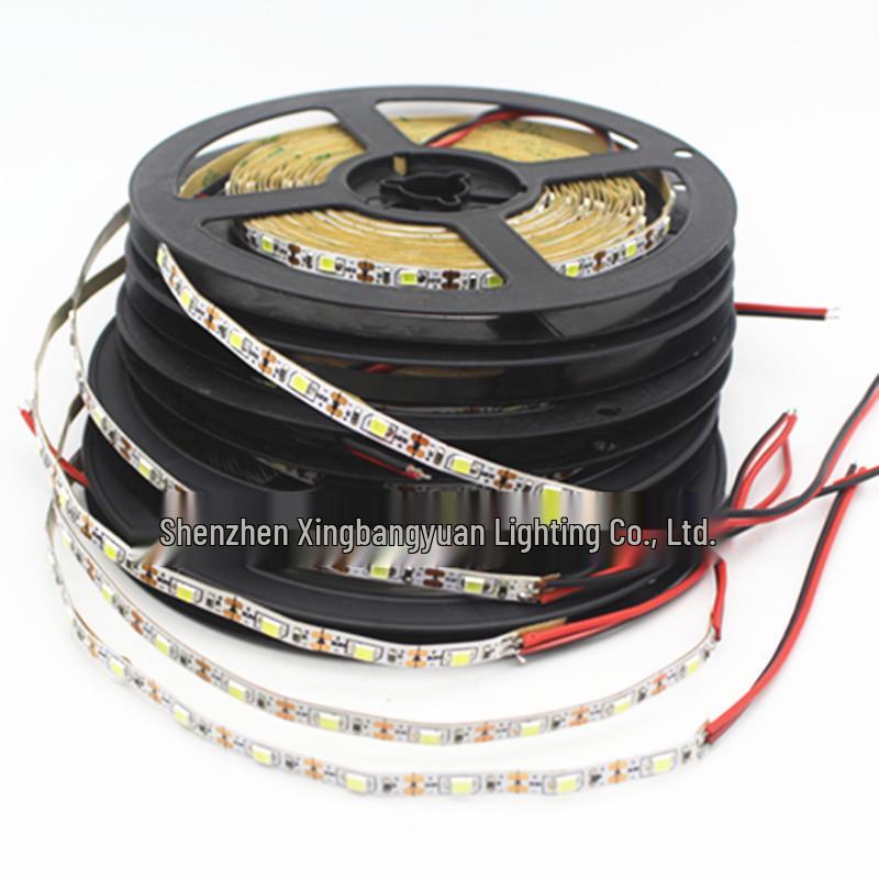 LED 5V 2835 Flexible Single Color Strip, 60 High-Brightness Lights, 5mm Double-Sided Narrow Board for Advertising Light Box